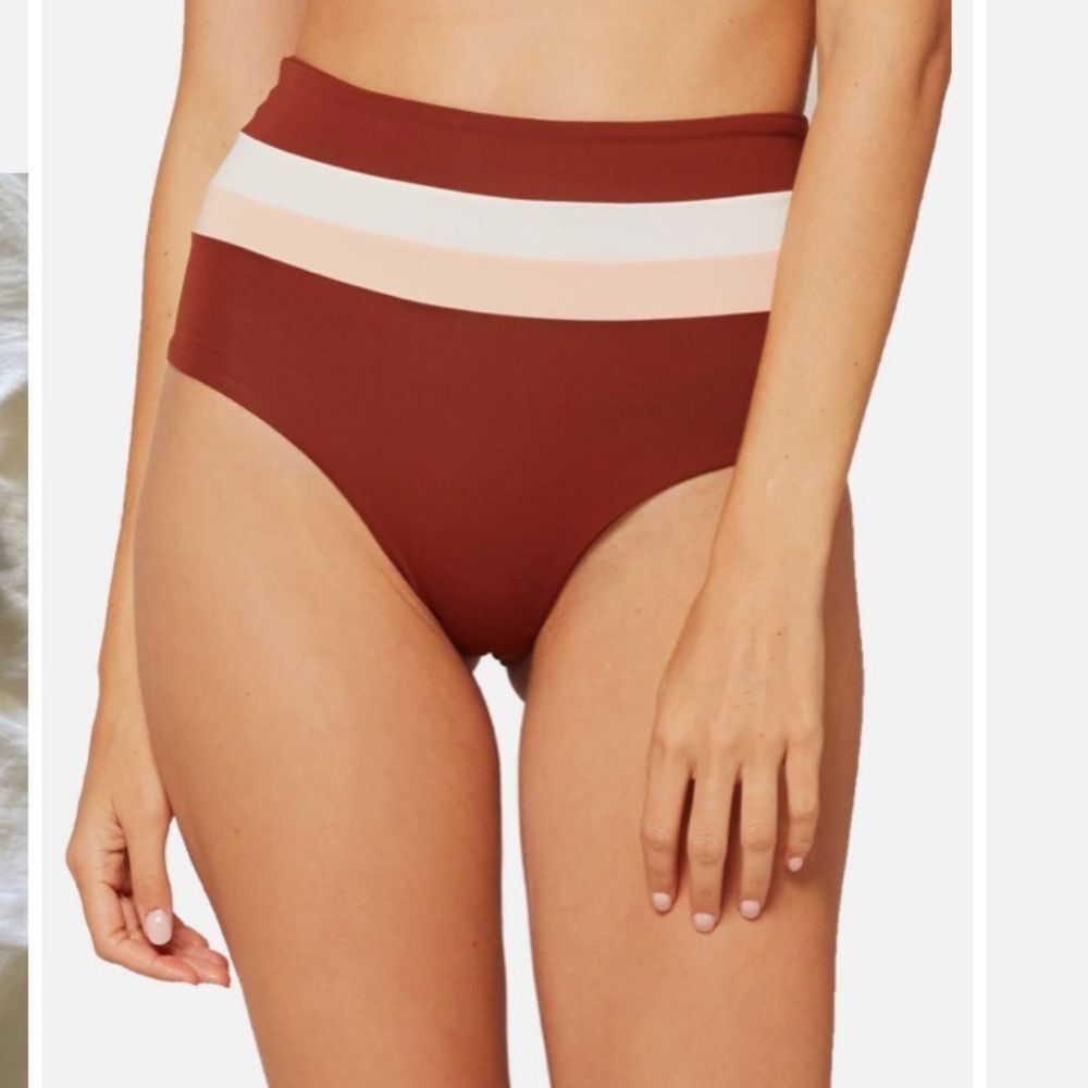 L*space Portia stripe bikini bottom